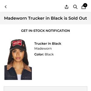 Madeworn Trucker in Black